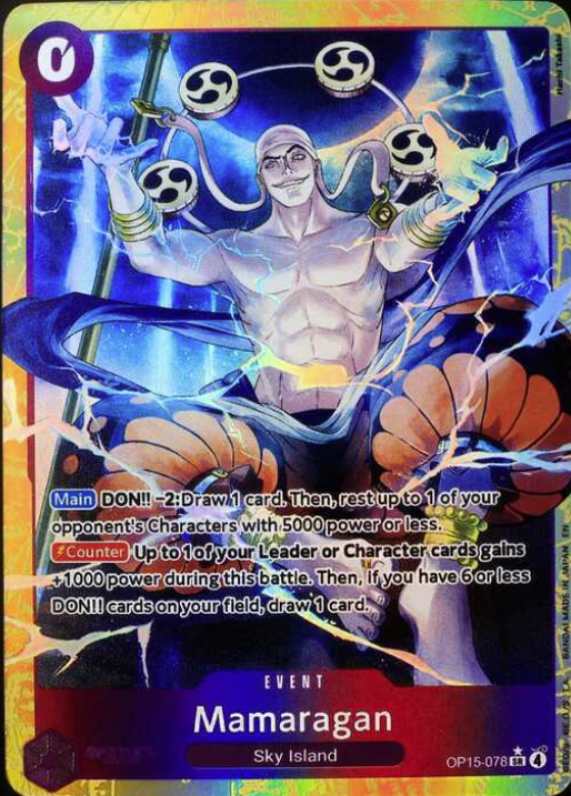 Mamaragan OP15-078 Purple Super Rare Event card